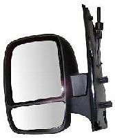 Fiat Scudo Van [07 on] Complete Cable Adjust Wing Mirror Unit - Black [Split Glass]